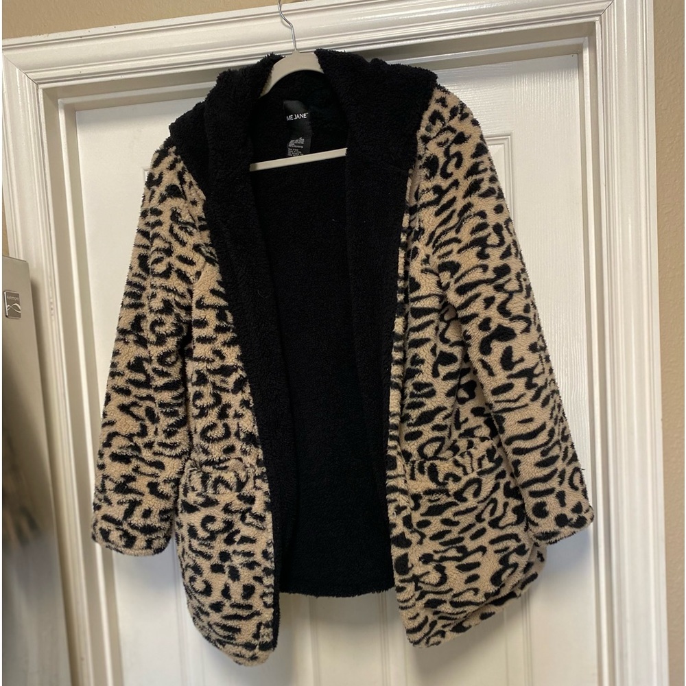 Animal print hooded jacket